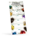 White Paper Christmas Holiday Sticker Sheet (Pine Cones & Ornaments)